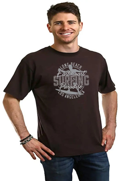 East Coast Paradise Men's Bamboo Viscose/Organic Cotton Short Sleeve Graphic T-Shirt Spun Bamboo