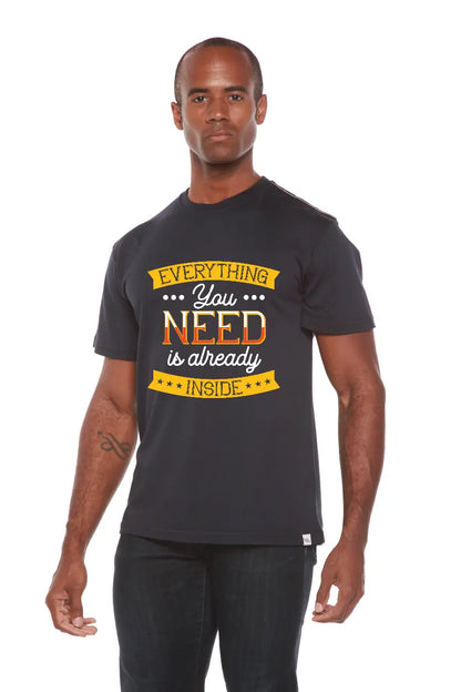 Everything you need Men's Bamboo Viscose/Organic Cotton Short Sleeve Graphic T-Shirt Spun Bamboo