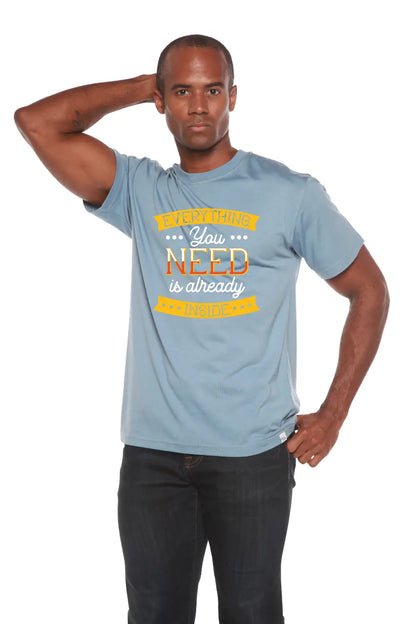 Everything you need Men's Bamboo Viscose/Organic Cotton Short Sleeve Graphic T-Shirt Spun Bamboo