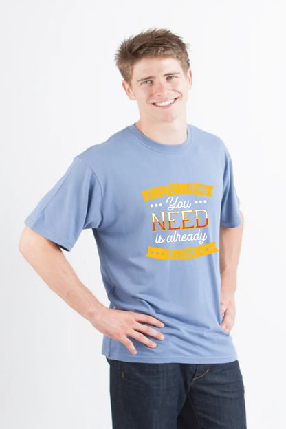 Everything you need Men's Bamboo Viscose/Organic Cotton Short Sleeve Graphic T-Shirt Spun Bamboo