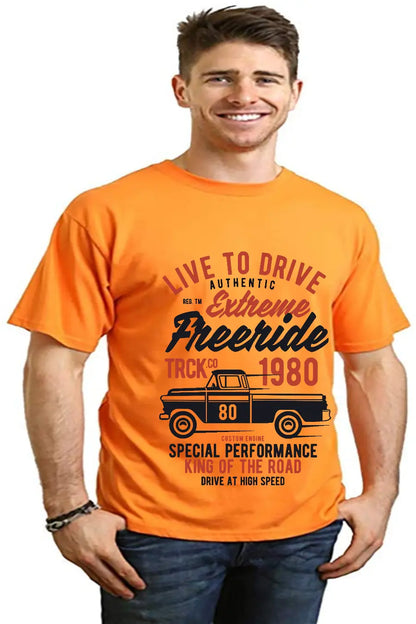 Extreme Freeride Men's Bamboo Viscose/Organic Cotton Short Sleeve Graphic T-Shirt Spun Bamboo