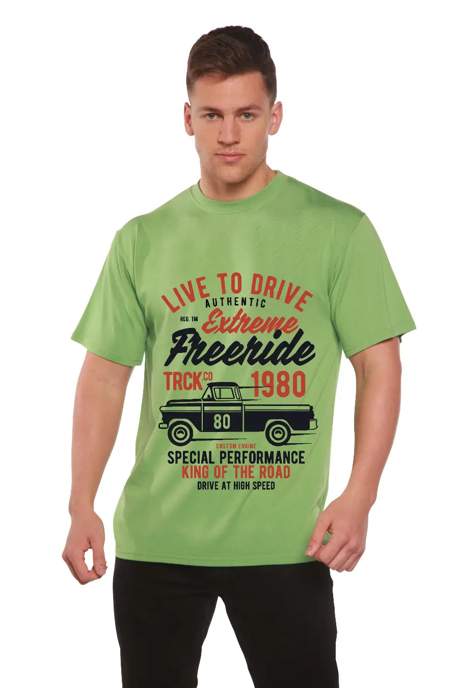 Extreme Freeride Men's Bamboo Viscose/Organic Cotton Short Sleeve Graphic T-Shirt Spun Bamboo