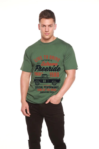 Extreme Freeride Men's Bamboo Viscose/Organic Cotton Short Sleeve Graphic T-Shirt Spun Bamboo