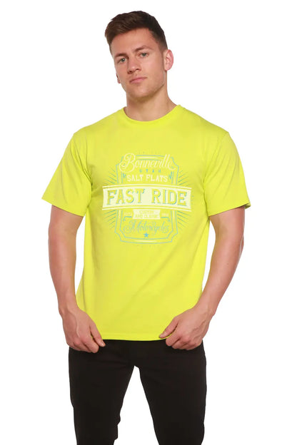 Fast Ride Men's Bamboo Viscose/Organic Cotton Short Sleeve Graphic T-Shirt Spun Bamboo