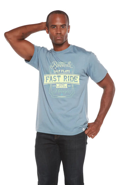 Fast Ride Men's Bamboo Viscose/Organic Cotton Short Sleeve Graphic T-Shirt Spun Bamboo