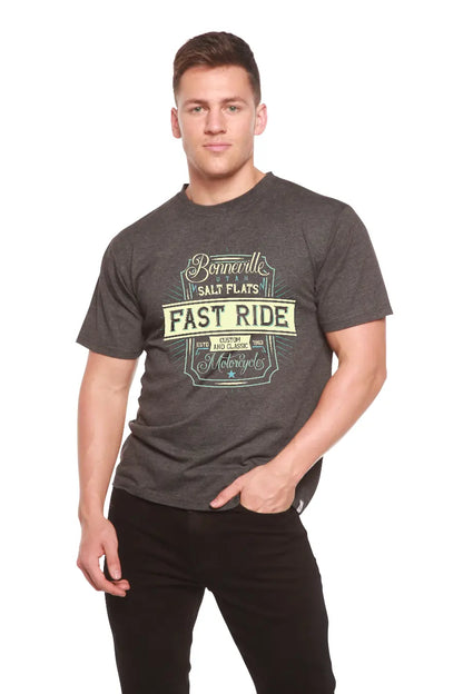 Fast Ride Men's Bamboo Viscose/Organic Cotton Short Sleeve Graphic T-Shirt Spun Bamboo