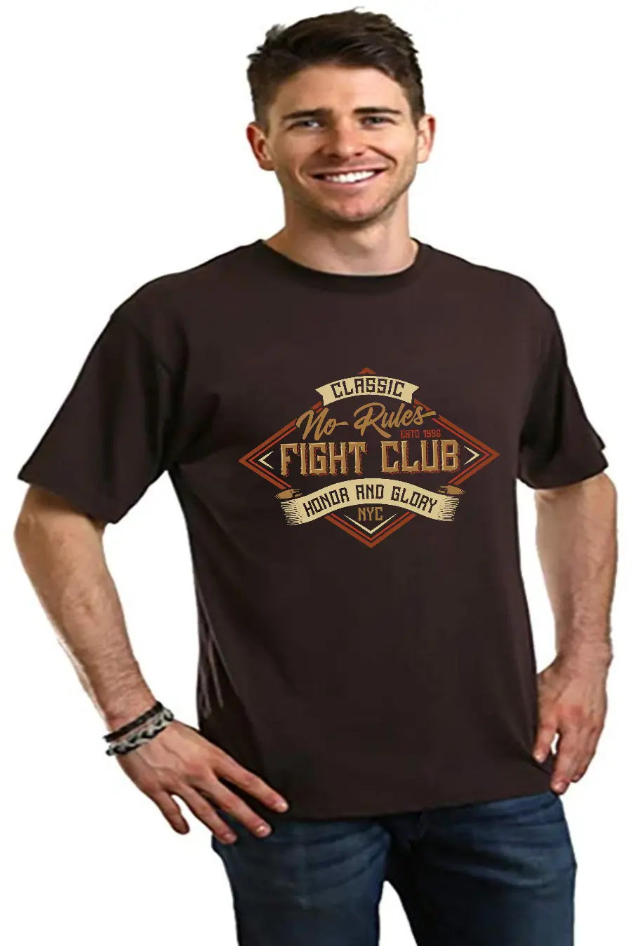 Fight Club Men's Bamboo Viscose/Organic Cotton Short Sleeve Graphic T-Shirt Spun Bamboo