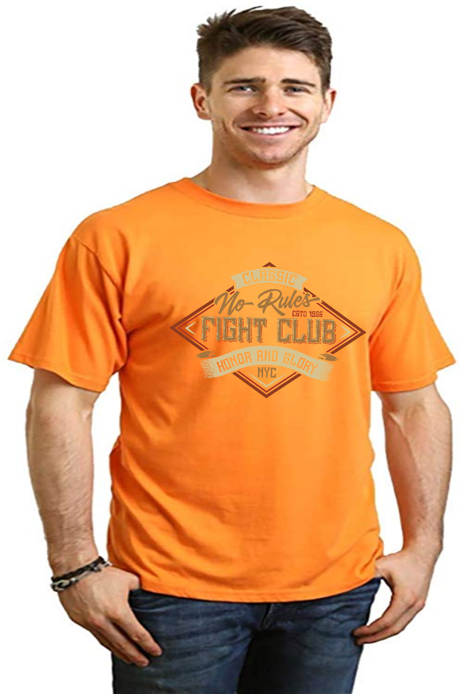 Fight Club Men's Bamboo Viscose/Organic Cotton Short Sleeve Graphic T-Shirt Spun Bamboo