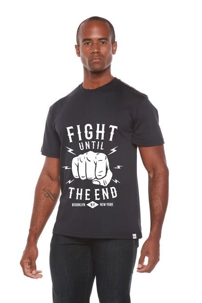 Fight Until Men's Bamboo Viscose/Organic Cotton Short Sleeve Graphic T-Shirt Spun Bamboo