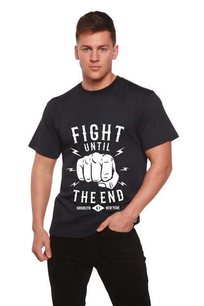 Fight Until Men's Bamboo Viscose/Organic Cotton Short Sleeve Graphic T-Shirt Spun Bamboo