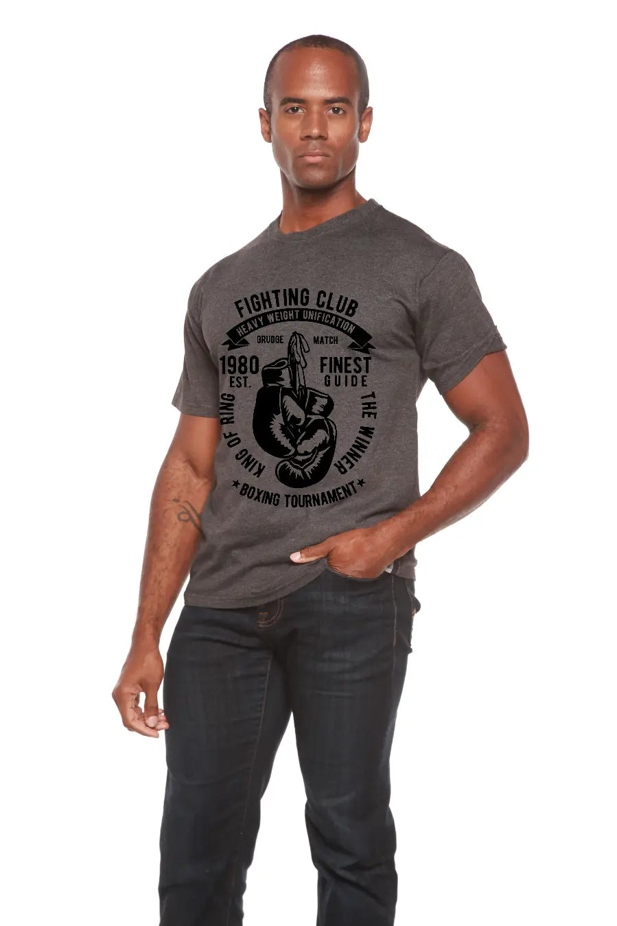 Fighting Club Men's Bamboo Viscose/Organic Cotton Short Sleeve Graphic T-Shirt Spun Bamboo
