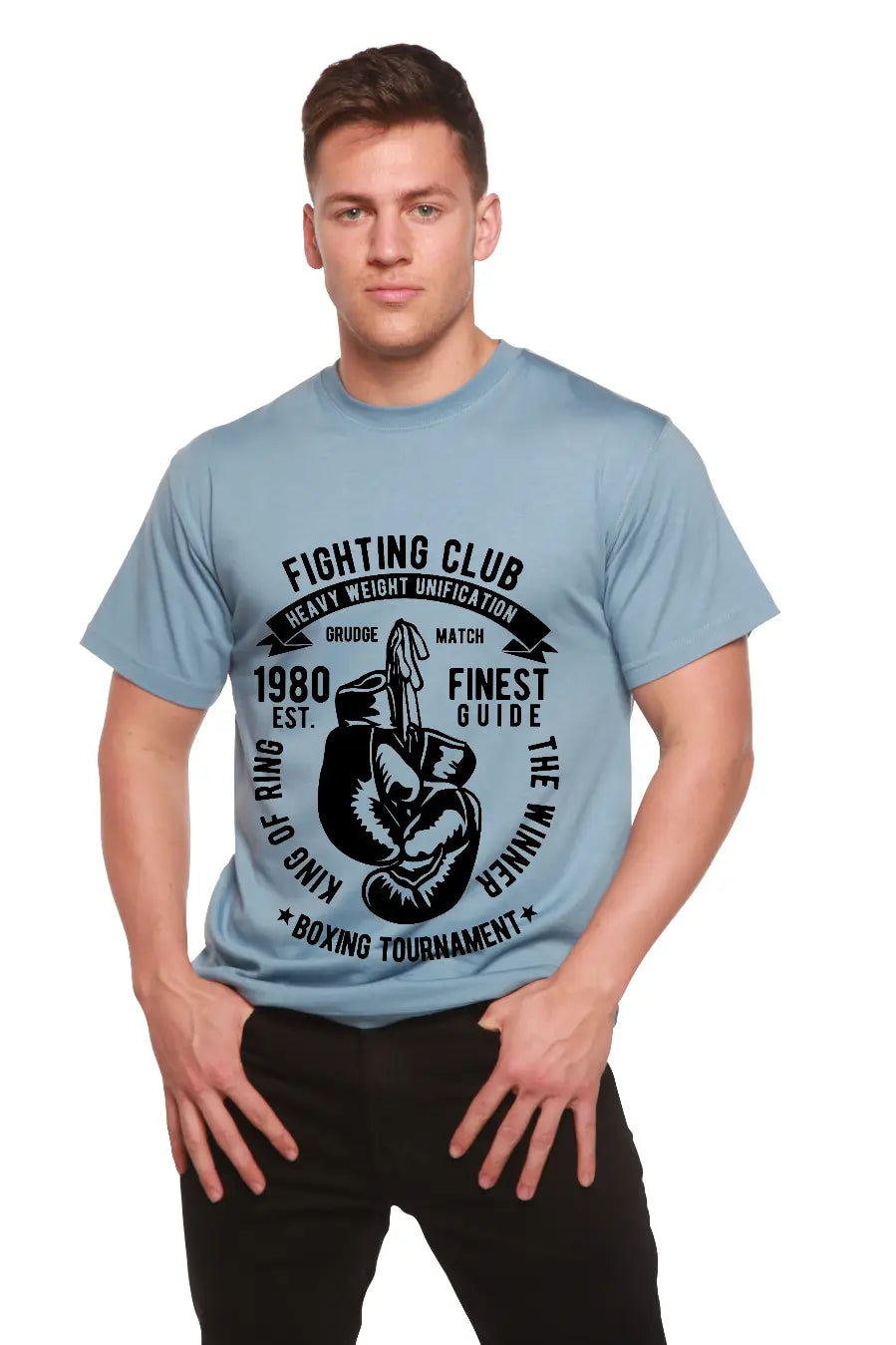 Fighting Club Men's Bamboo Viscose/Organic Cotton Short Sleeve Graphic T-Shirt Spun Bamboo