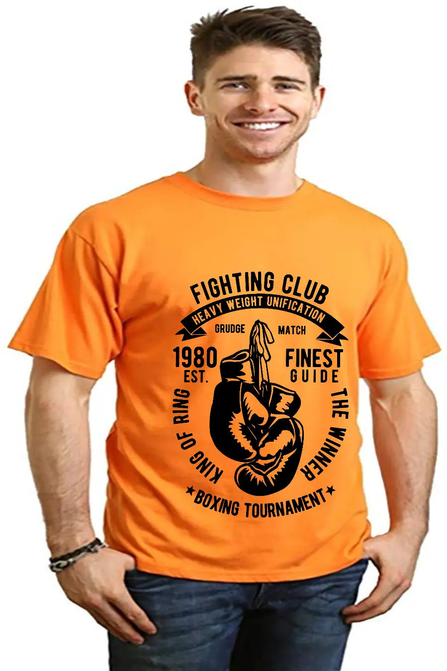 Fighting Club Men's Bamboo Viscose/Organic Cotton Short Sleeve Graphic T-Shirt Spun Bamboo