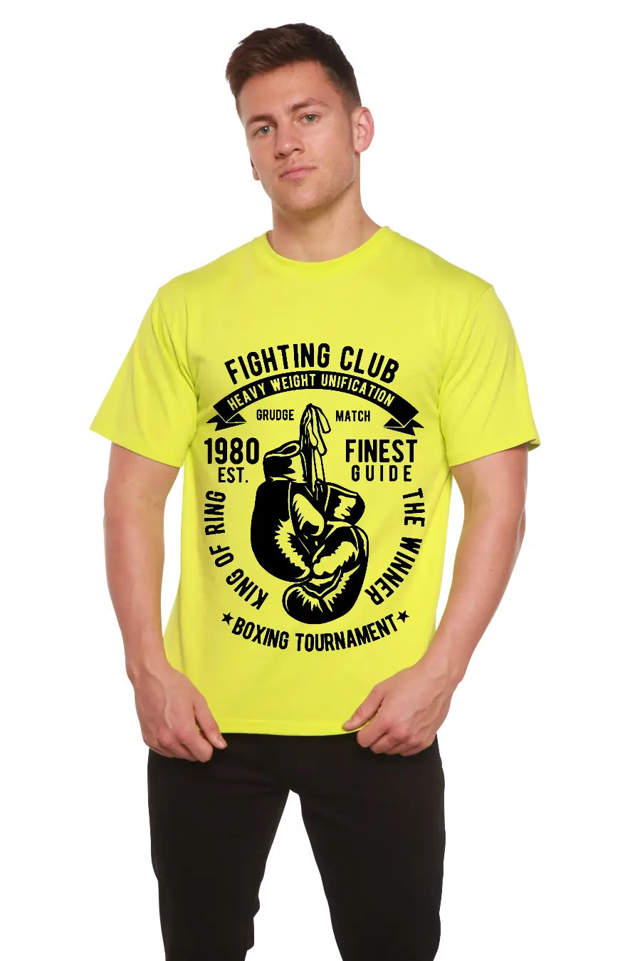 Fighting Club Men's Bamboo Viscose/Organic Cotton Short Sleeve Graphic T-Shirt Spun Bamboo