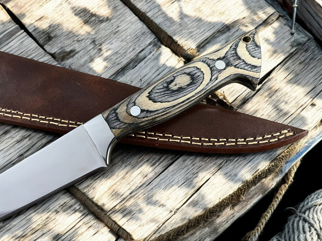 Premium Handmade Fillet Knife with Exotic Pakka Wood Handle Damascus Knife Store