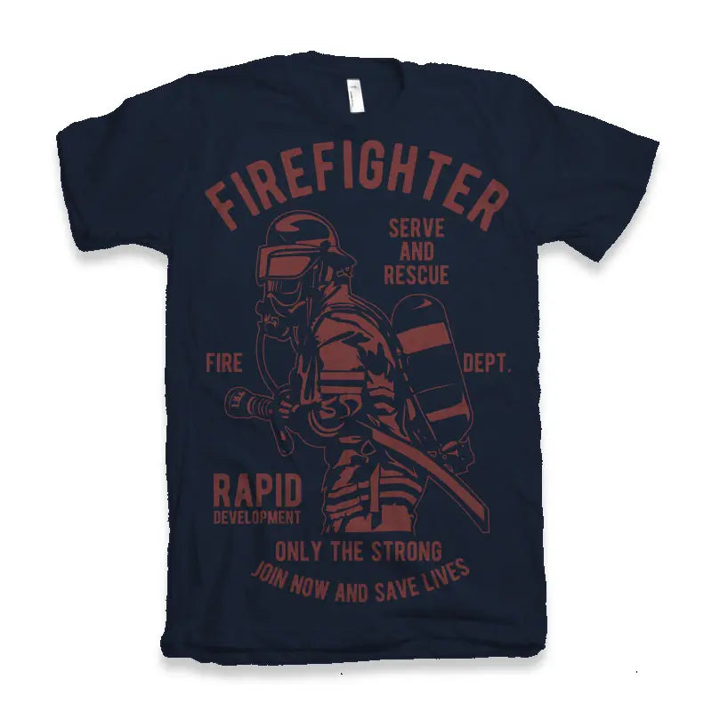 Firefighter Dept Men's Bamboo Viscose/Organic Cotton Short Sleeve Graphic T-Shirt Spun Bamboo