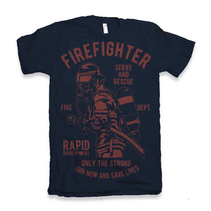 Firefighter Dept Men's Bamboo Viscose/Organic Cotton Short Sleeve Graphic T-Shirt Spun Bamboo