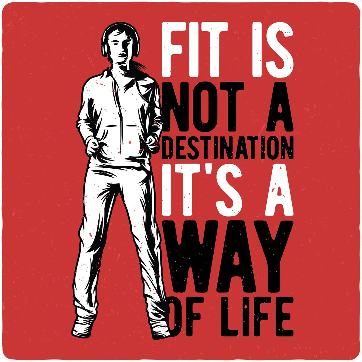 Fit is not a destination Men's Bamboo Viscose/Organic Cotton Short Sleeve Graphic T-Shirt Spun Bamboo