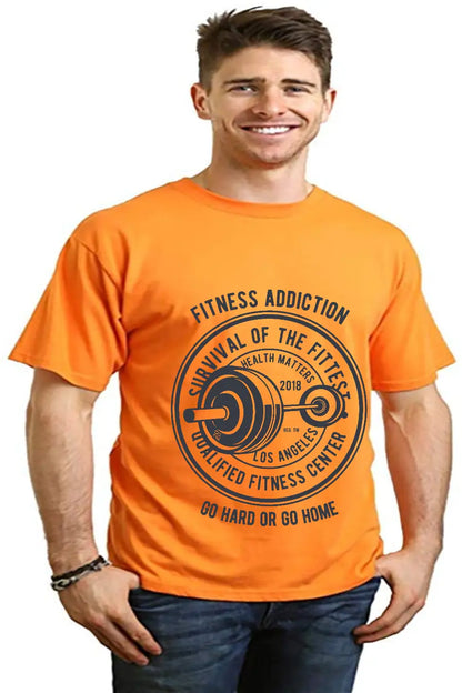 Fitness Addiction Men's Bamboo Viscose/Organic Cotton Short Sleeve Graphic T-Shirt Spun Bamboo