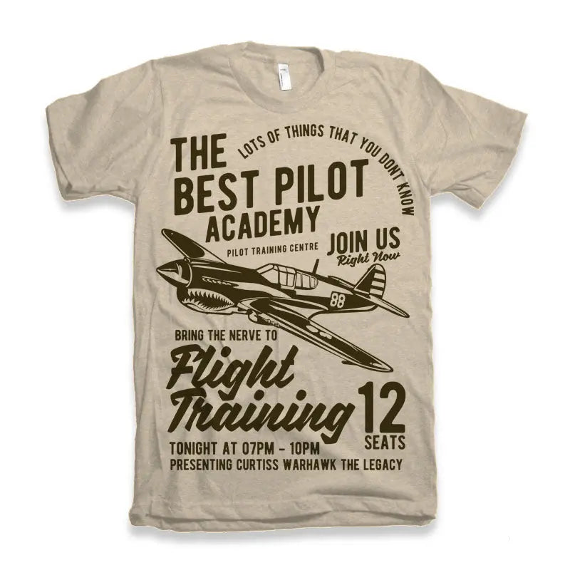 Flight Training Men's Bamboo Viscose/Organic Cotton Short Sleeve Graphic T-Shirt Spun Bamboo