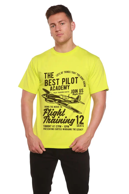 Flight Training Men's Bamboo Viscose/Organic Cotton Short Sleeve Graphic T-Shirt Spun Bamboo