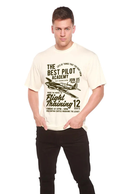 Flight Training Men's Bamboo Viscose/Organic Cotton Short Sleeve Graphic T-Shirt Spun Bamboo