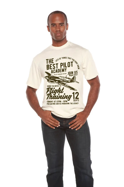 Flight Training Men's Bamboo Viscose/Organic Cotton Short Sleeve Graphic T-Shirt Spun Bamboo