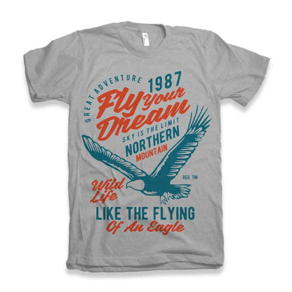 Fly Your Dream Men's Bamboo Viscose/Organic Cotton Short Sleeve Graphic T-Shirt Spun Bamboo
