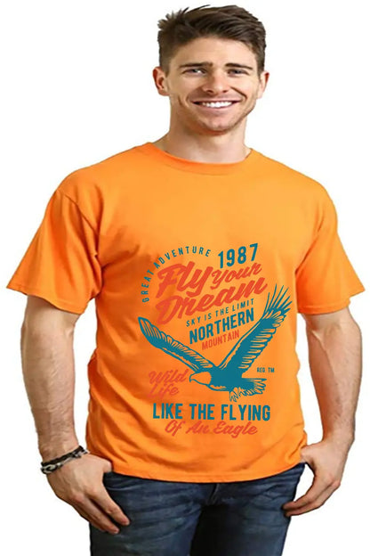 Fly Your Dream Men's Bamboo Viscose/Organic Cotton Short Sleeve Graphic T-Shirt Spun Bamboo