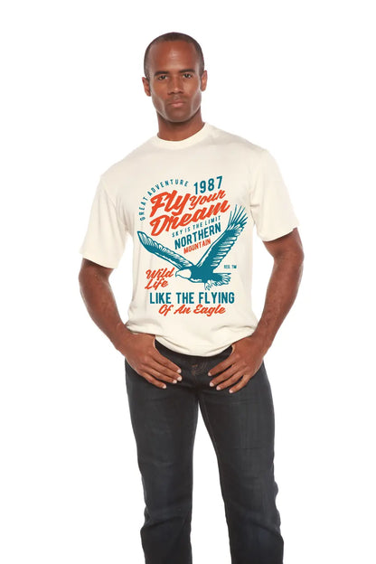 Fly Your Dream Men's Bamboo Viscose/Organic Cotton Short Sleeve Graphic T-Shirt Spun Bamboo