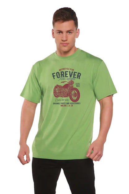 FOREVER TWO WHEEL Men's Bamboo Viscose/Organic Cotton Short Sleeve Graphic T-Shirt Spun Bamboo