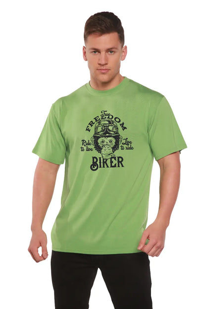 Freedom Biker Men's Bamboo Viscose/Organic Cotton Short Sleeve Graphic T-Shirt Spun Bamboo