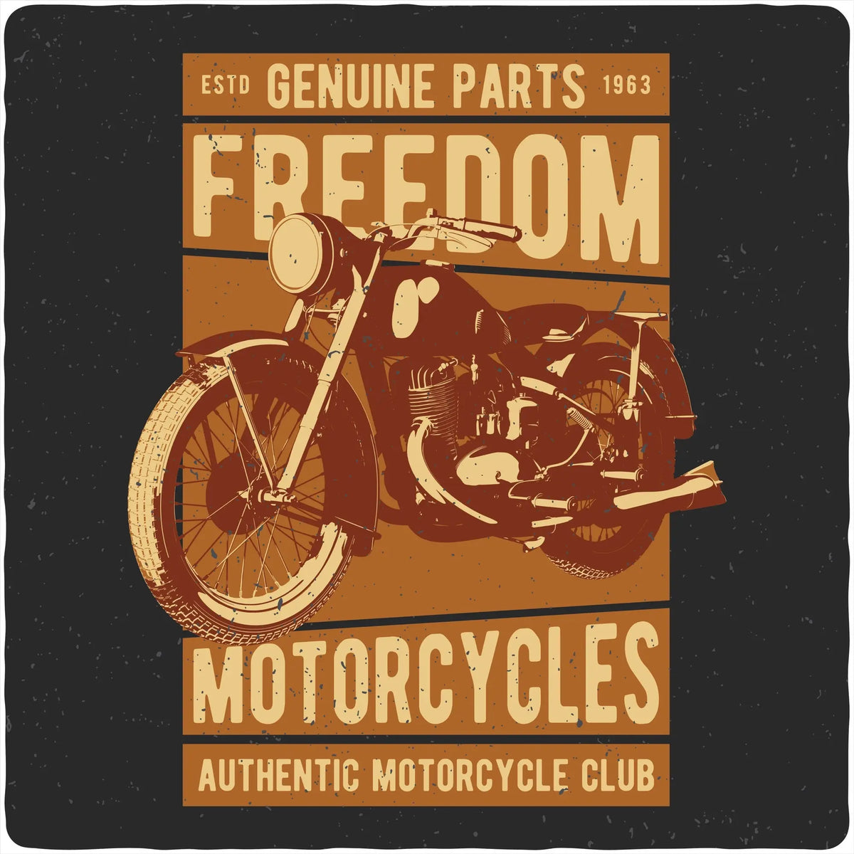 Freedom Motorcycles Men's Bamboo Viscose/Organic Cotton Short Sleeve Graphic T-Shirt Spun Bamboo