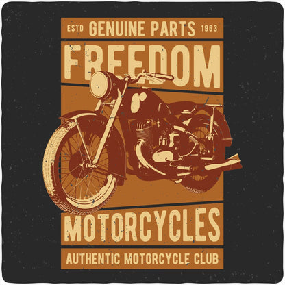 Freedom Motorcycles Men's Bamboo Viscose/Organic Cotton Short Sleeve Graphic T-Shirt Spun Bamboo