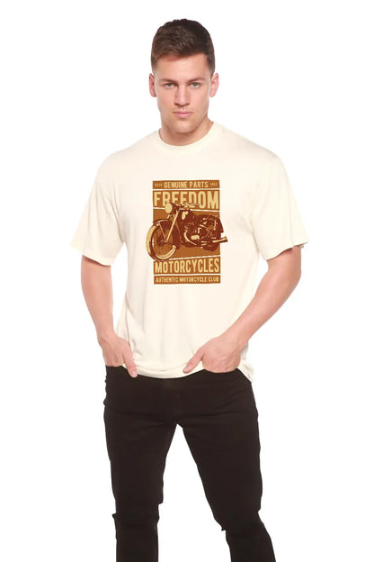 Freedom Motorcycles Men's Bamboo Viscose/Organic Cotton Short Sleeve Graphic T-Shirt Spun Bamboo