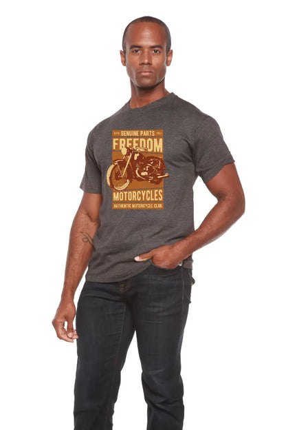 Freedom Motorcycles Men's Bamboo Viscose/Organic Cotton Short Sleeve Graphic T-Shirt Spun Bamboo