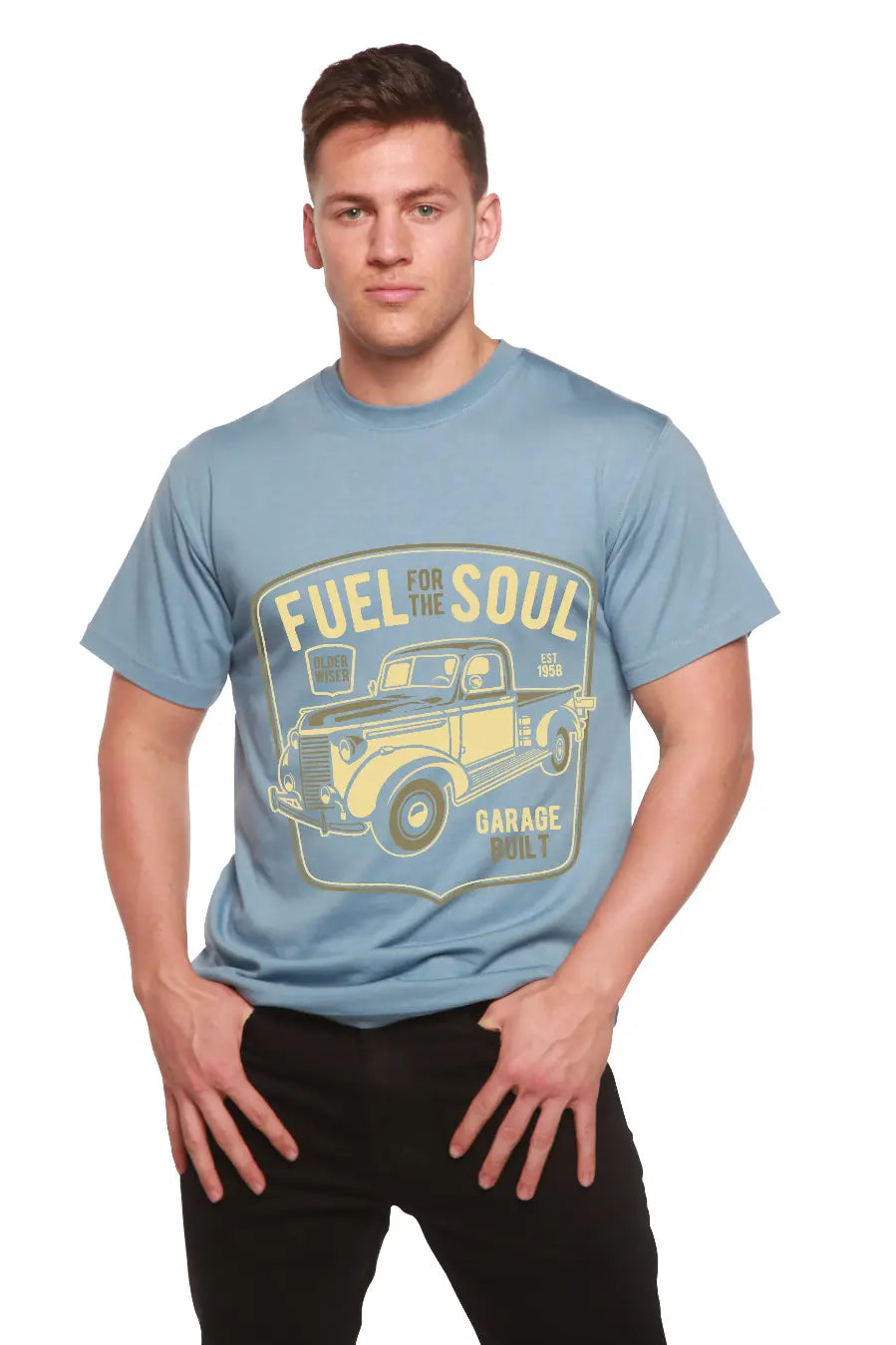 Fuel For The Soul Men's Bamboo Viscose/Organic Cotton Short Sleeve Graphic T-Shirt Spun Bamboo