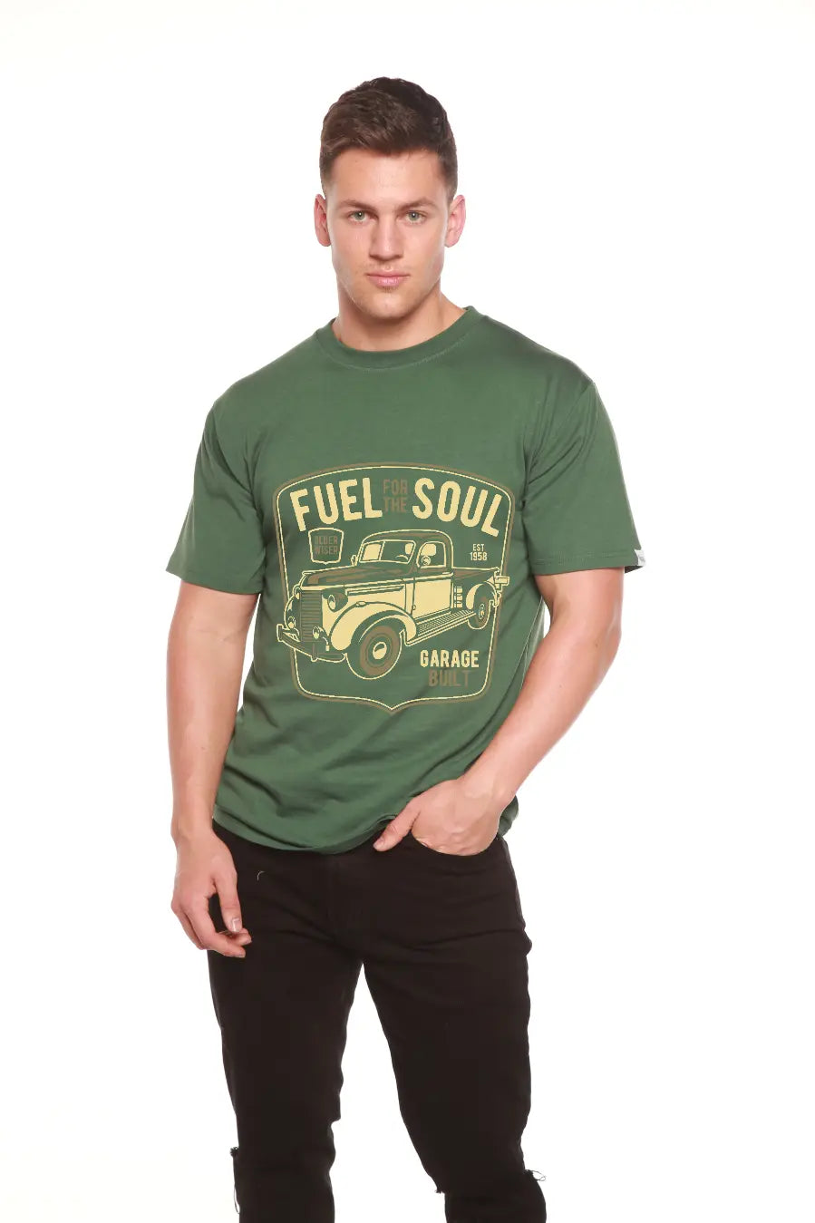 Fuel For The Soul Men's Bamboo Viscose/Organic Cotton Short Sleeve Graphic T-Shirt Spun Bamboo