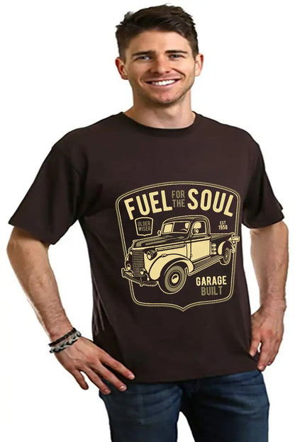 Fuel For The Soul Men's Bamboo Viscose/Organic Cotton Short Sleeve Graphic T-Shirt Spun Bamboo
