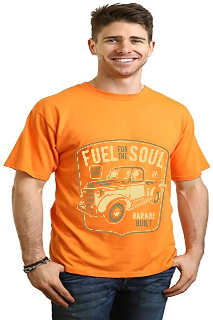 Fuel For The Soul Men's Bamboo Viscose/Organic Cotton Short Sleeve Graphic T-Shirt Spun Bamboo