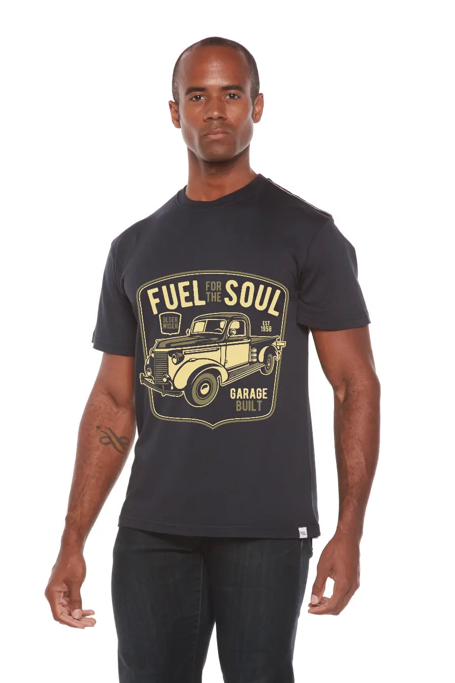 Fuel For The Soul Men's Bamboo Viscose/Organic Cotton Short Sleeve Graphic T-Shirt Spun Bamboo