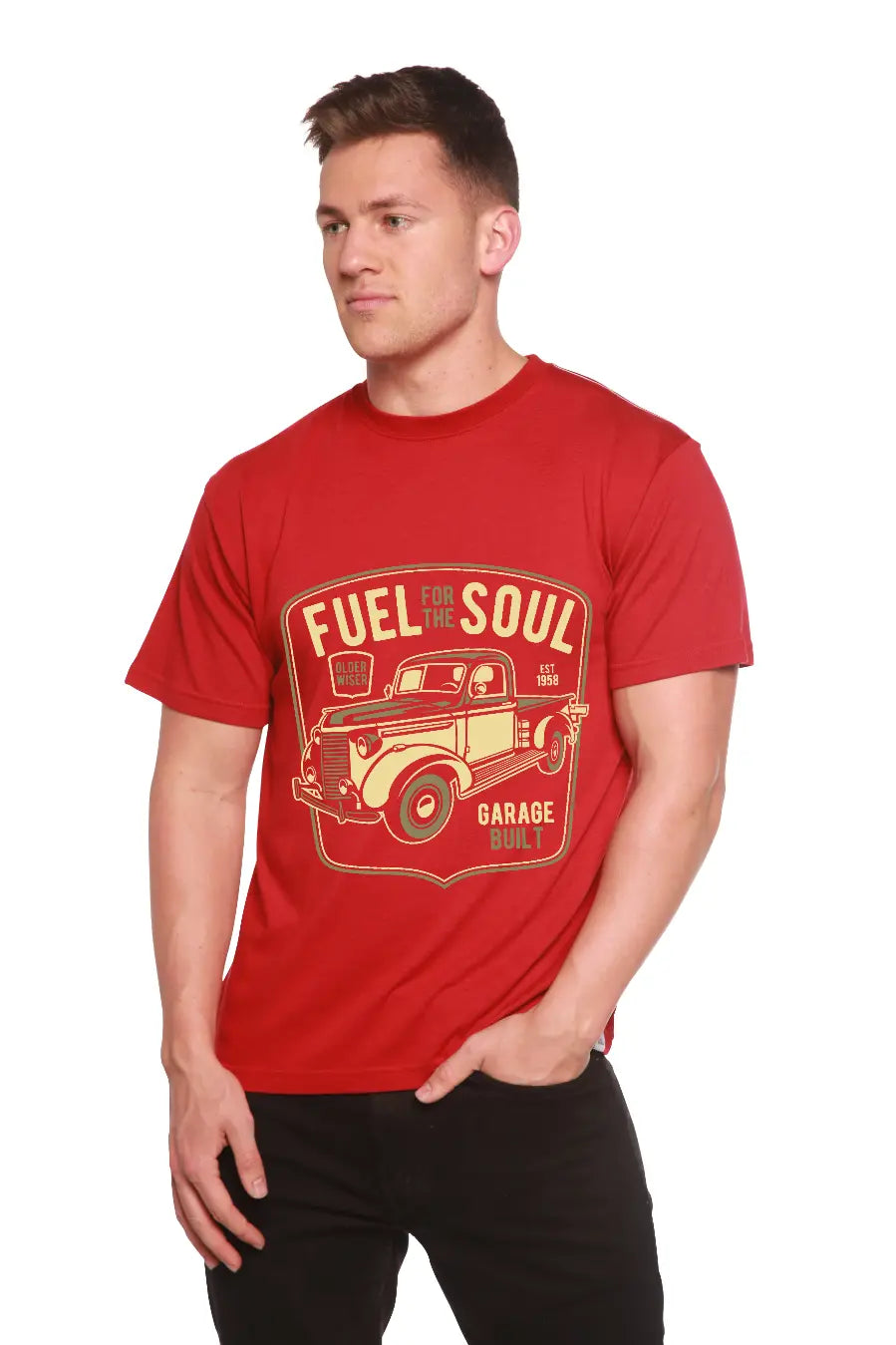 Fuel For The Soul Men's Bamboo Viscose/Organic Cotton Short Sleeve Graphic T-Shirt Spun Bamboo