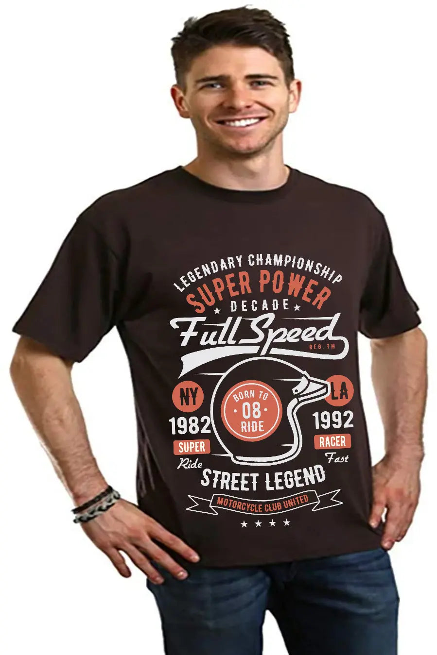 Full Speed Super Men's Bamboo Viscose/Organic Cotton Short Sleeve Graphic T-Shirt Spun Bamboo