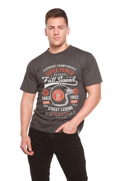 Full Speed Super Men's Bamboo Viscose/Organic Cotton Short Sleeve Graphic T-Shirt Spun Bamboo