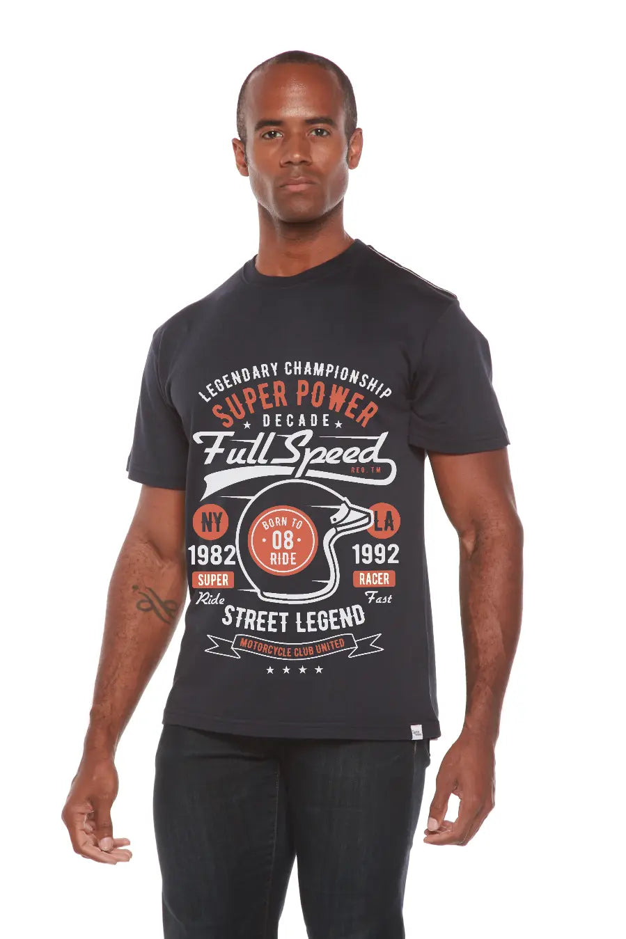 Full Speed Super Men's Bamboo Viscose/Organic Cotton Short Sleeve Graphic T-Shirt Spun Bamboo
