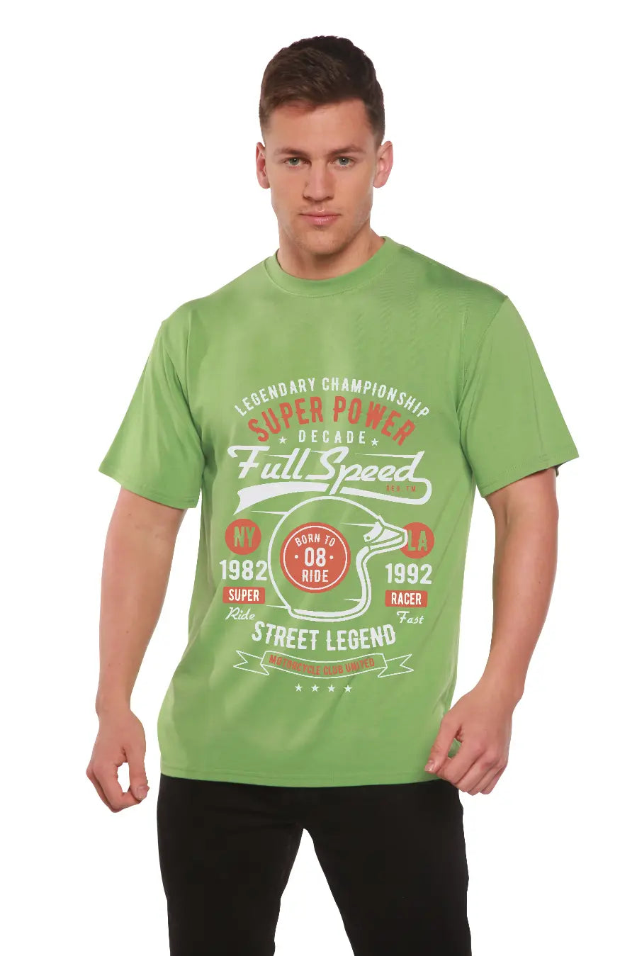 Full Speed Super Men's Bamboo Viscose/Organic Cotton Short Sleeve Graphic T-Shirt Spun Bamboo