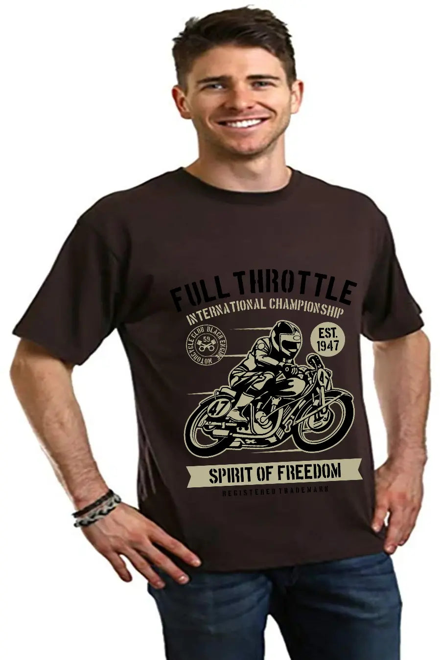 Fuul Throttle Men's Bamboo Viscose/Organic Cotton Short Sleeve Graphic T-Shirt Spun Bamboo