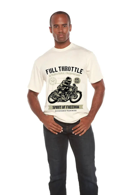 Fuul Throttle Men's Bamboo Viscose/Organic Cotton Short Sleeve Graphic T-Shirt Spun Bamboo