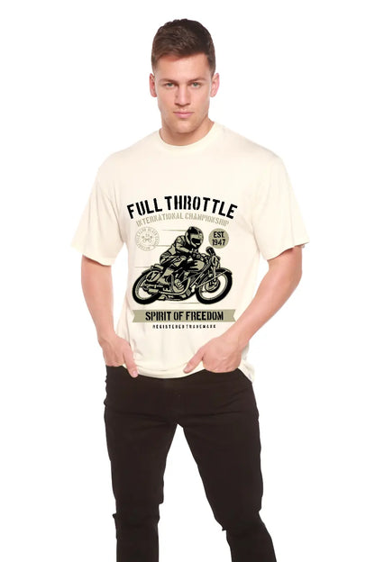 Fuul Throttle Men's Bamboo Viscose/Organic Cotton Short Sleeve Graphic T-Shirt Spun Bamboo