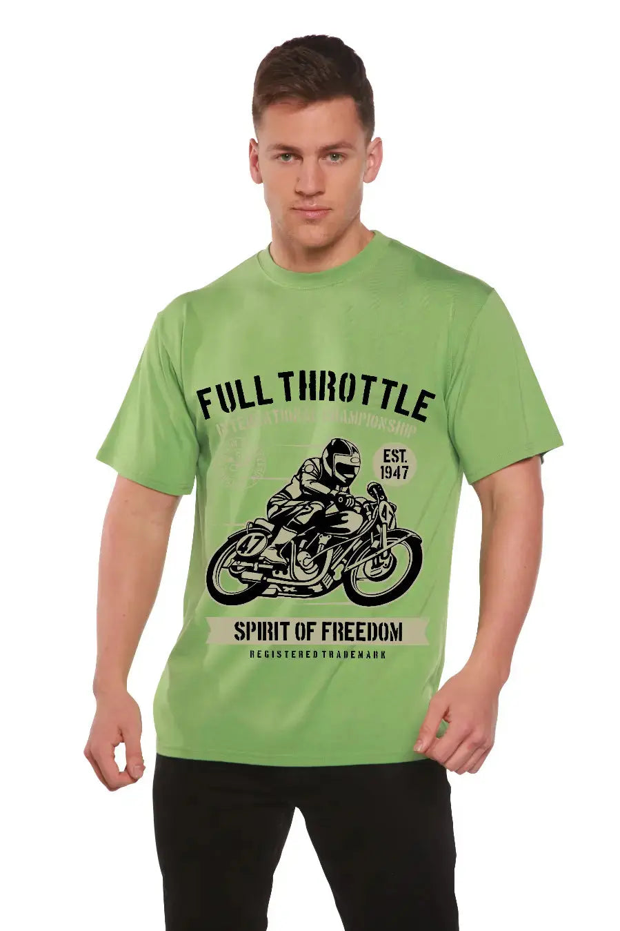 Fuul Throttle Men's Bamboo Viscose/Organic Cotton Short Sleeve Graphic T-Shirt Spun Bamboo